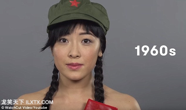 1960s: 这段时期，女性获得了更多的政治权利。女性打扮成革命同志，带着军帽，梳辫子，没有化妆
